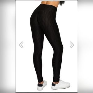 Black Active Full Length Honeycomb Leggings